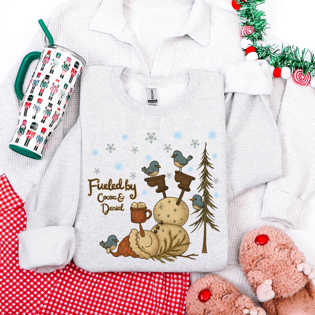 Christmas Fueled by Cocoa & Denial Sweatshirt