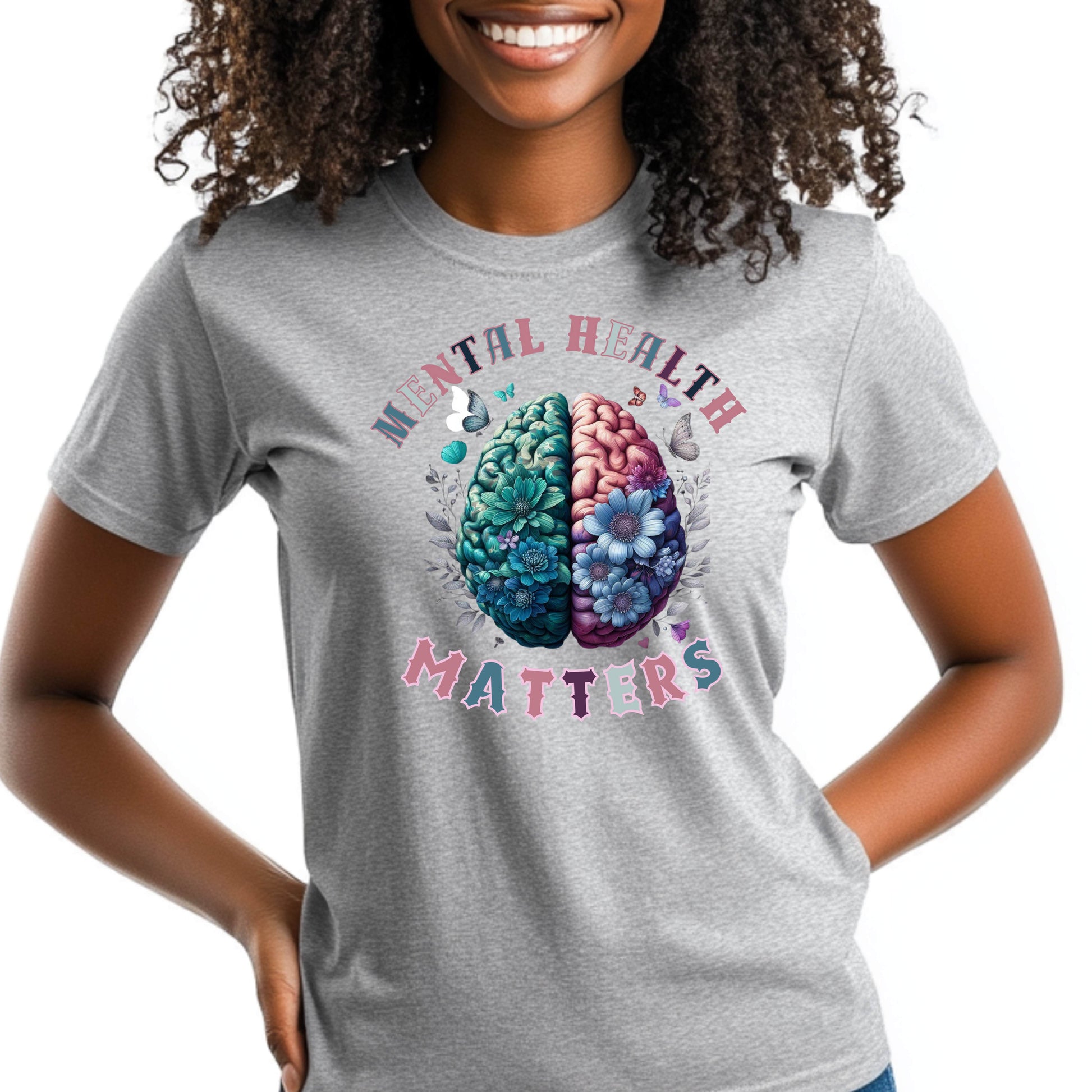Mental Health Matters T-Shirt for Women Men Therapy Positive Mindfulness Tee