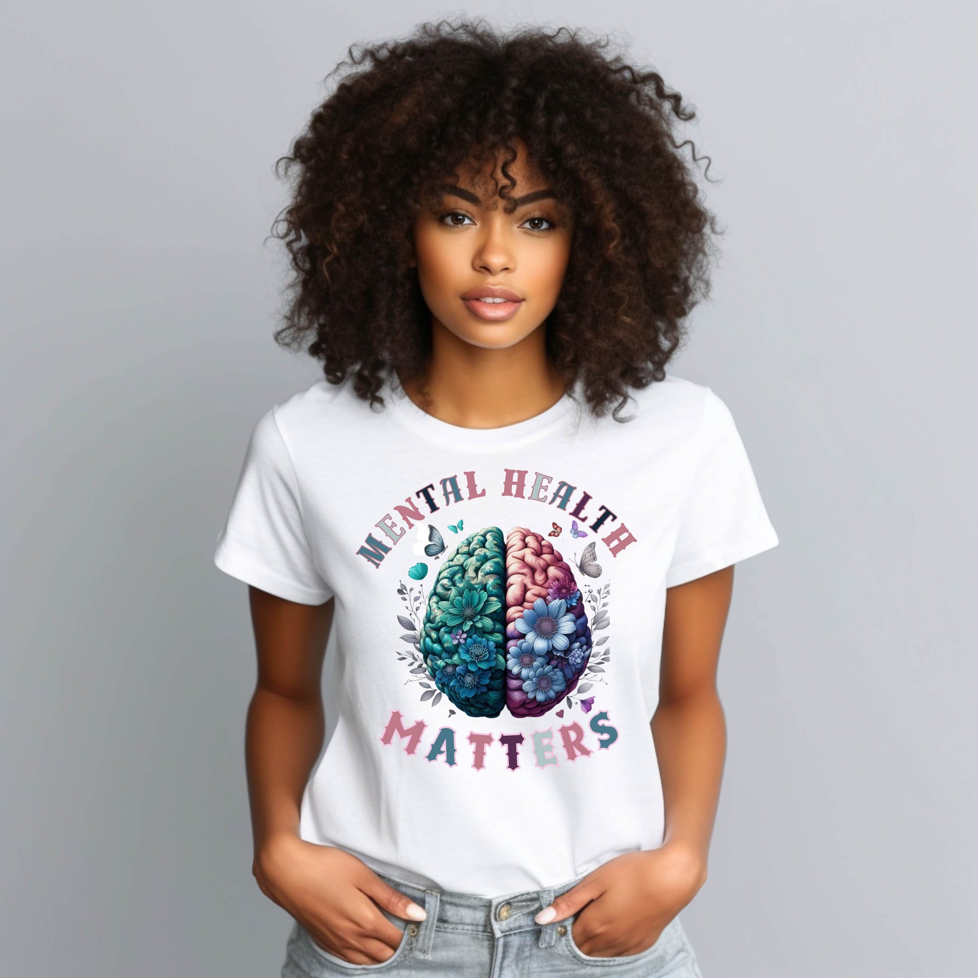 Mental Health Matters T-Shirt for Women Men Therapy Positive Mindfulness Tee
