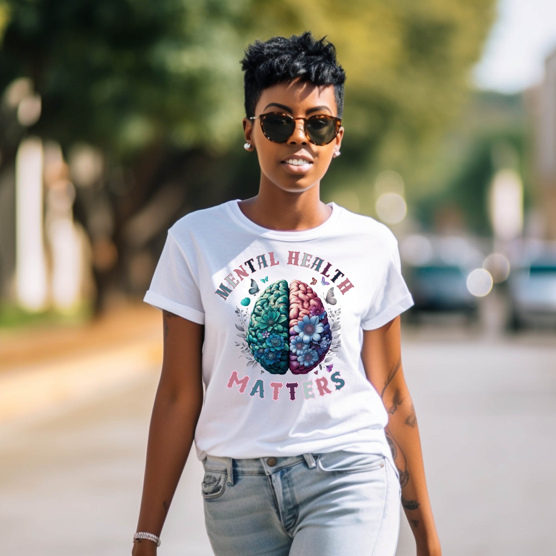 Mental Health Matters T-Shirt for Women Men Therapy Positive Mindfulness Tee