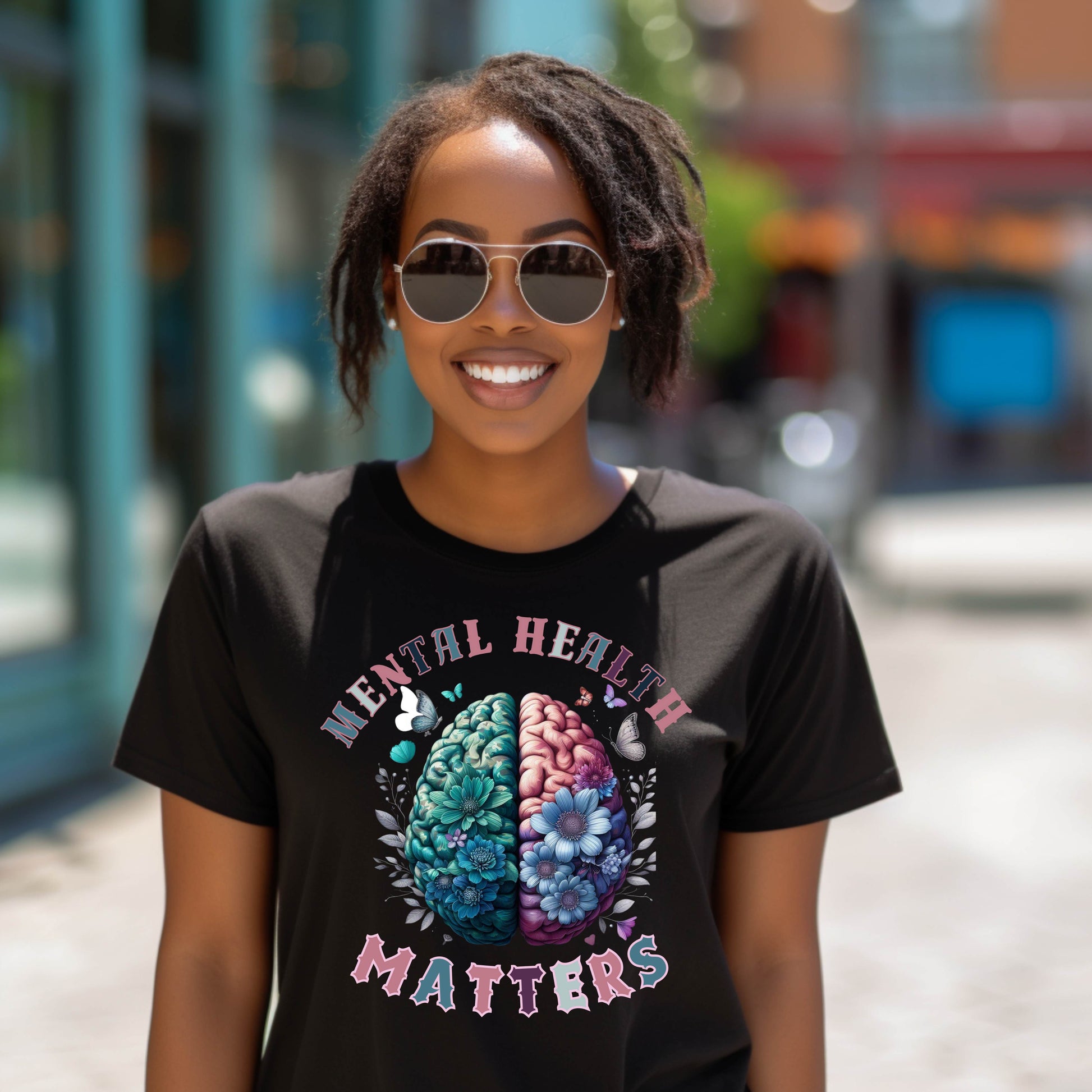Mental Health Matters T-Shirt for Women Men Therapy Positive Mindfulness Tee