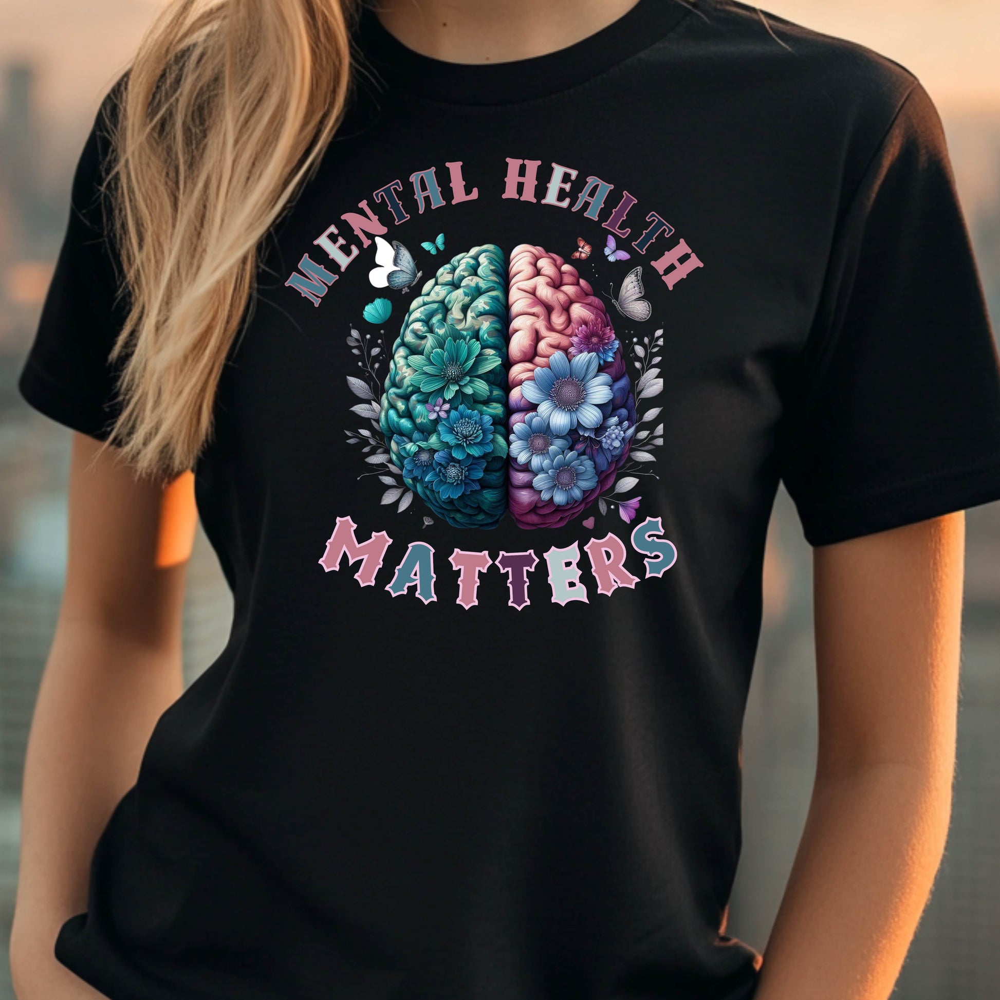 Mental Health Matters T-Shirt for Women Men Therapy Positive Mindfulness Tee