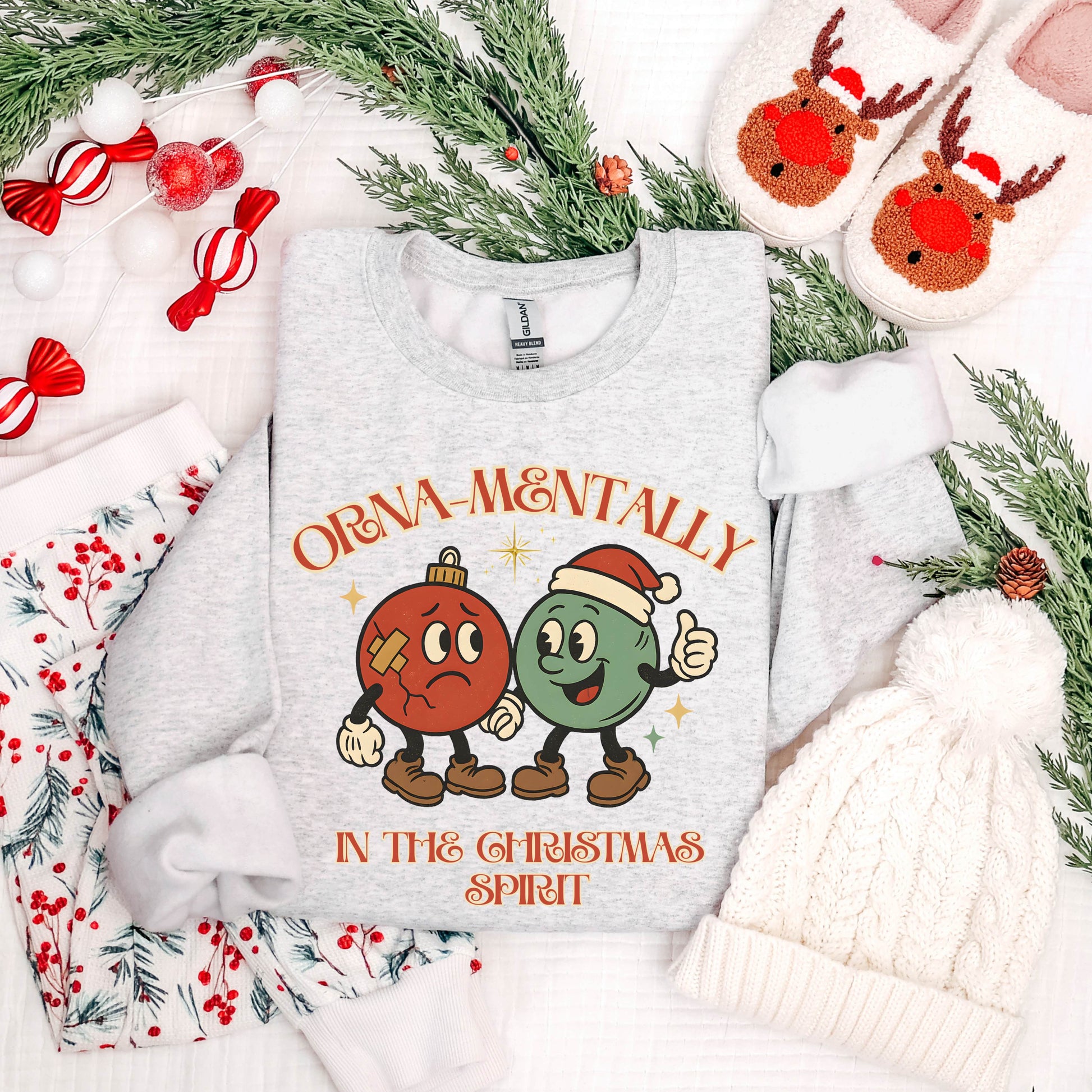 Orna-Mentally In The Christmas Spirit Sweatshirt