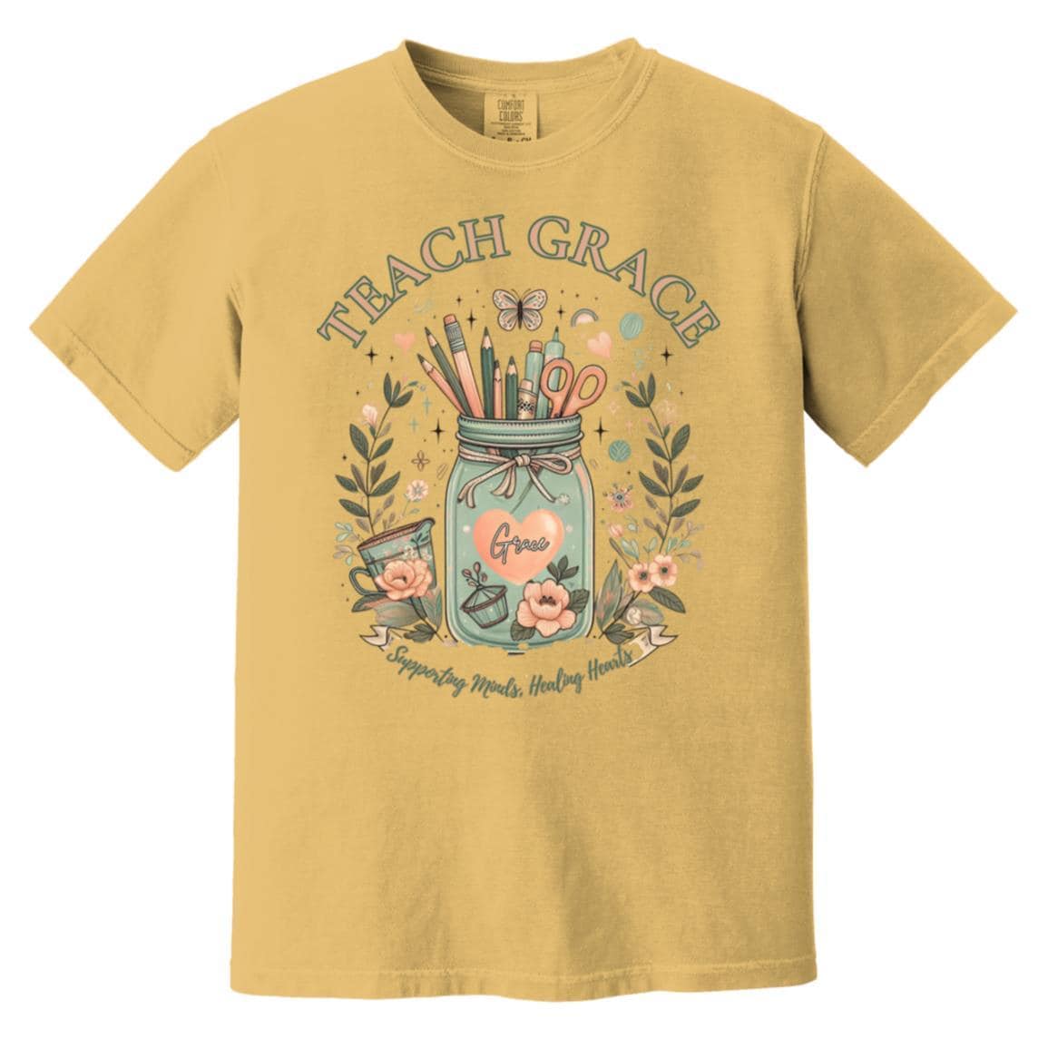 Teach With Grace Shirt – Comfort Colors® Teacher Tee, Back to School Shirt, Pre-school Teacher, Teacher Gift, Fall Teacher Appreciation