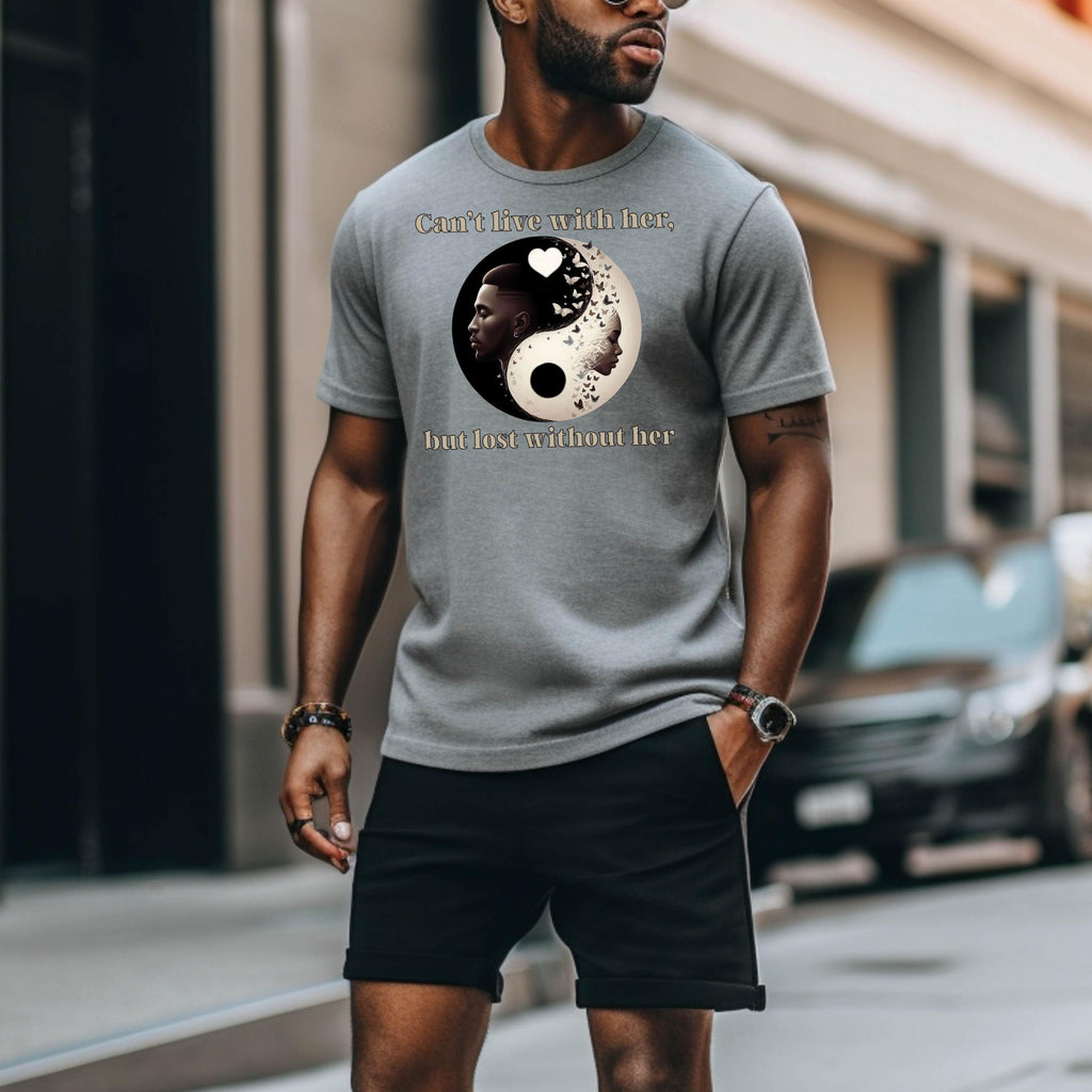 Yin Yang Relationship Shirt | Black Love T-Shirt | Long Distance Relationship Gift | Anniversary Couple Shirt | Melanin Love Tee for Men