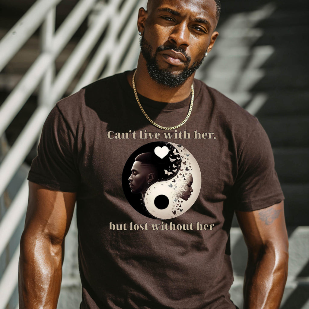 Yin Yang Relationship Shirt | Black Love T-Shirt | Long Distance Relationship Gift | Anniversary Couple Shirt | Melanin Love Tee for Men