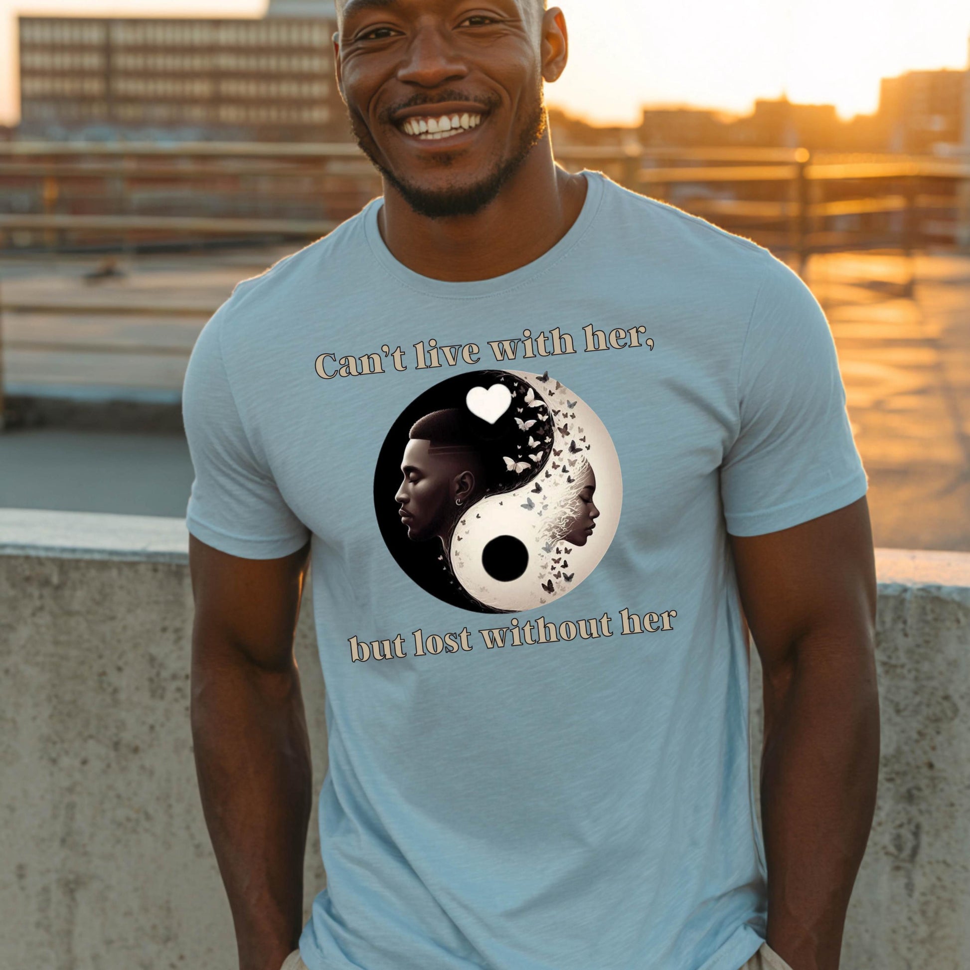 Yin Yang Relationship Shirt | Black Love T-Shirt | Long Distance Relationship Gift | Anniversary Couple Shirt | Melanin Love Tee for Men