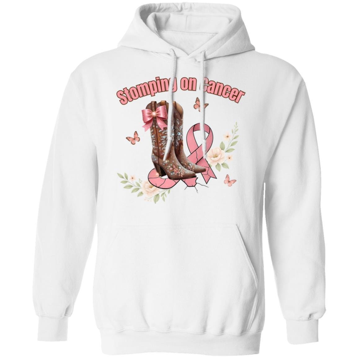 Breast Cancer Awareness Hoodie | Gildan 18500 Pullover | Unisex Fit, Pink Ribbon Support Sweatshirt