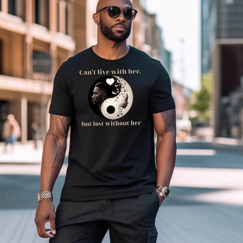 Yin Yang Relationship Shirt | Black Love T-Shirt | Long Distance Relationship Gift | Anniversary Couple Shirt | Melanin Love Tee for Men