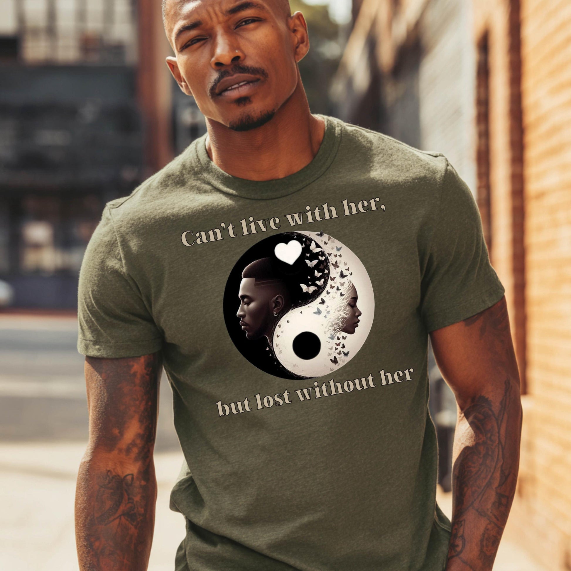 Yin Yang Relationship Shirt | Black Love T-Shirt | Long Distance Relationship Gift | Anniversary Couple Shirt | Melanin Love Tee for Men