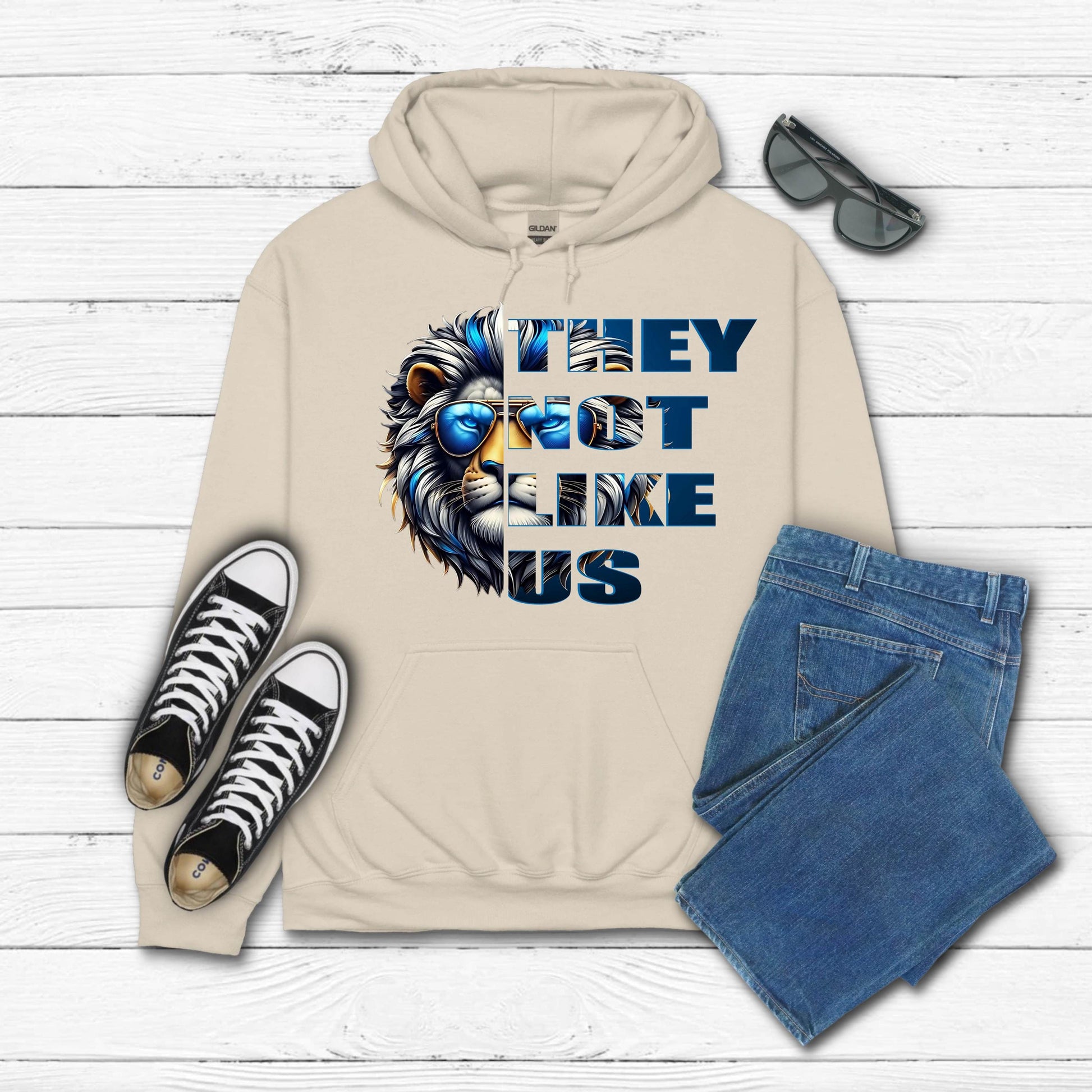 Detroit Football Hoodie Lion Graphic Fan Pullover S-5XL