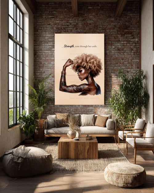 Black Girl Magic Art: Empowering Afro Woman Print (8x10 Digital Download