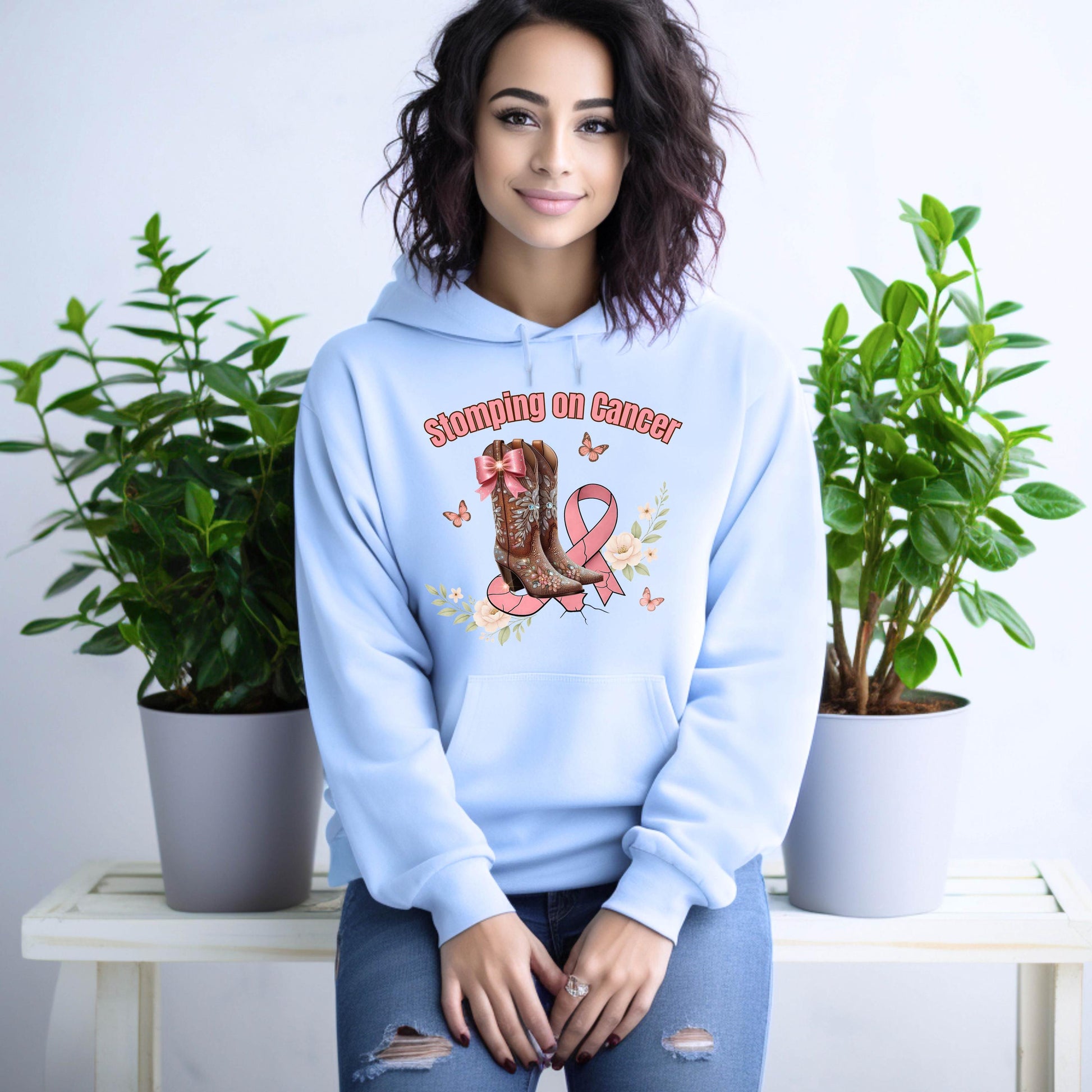 Breast Cancer Awareness Hoodie | Gildan 18500 Pullover | Unisex Fit, Pink Ribbon Support Sweatshirt