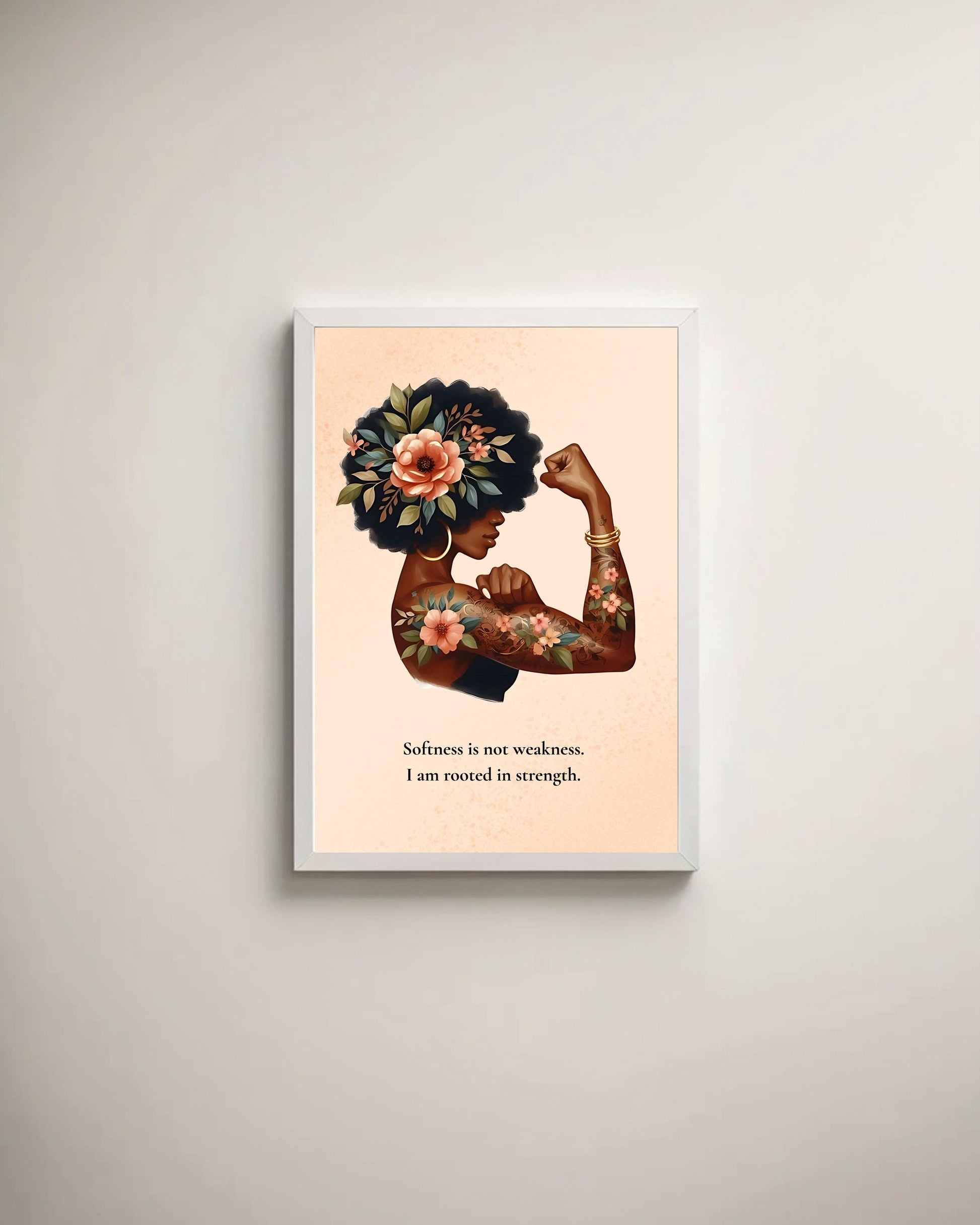 Empowering Women Art Prints: Black & White Self-Love Decor (8x10 PDF JPG Digital Download)
