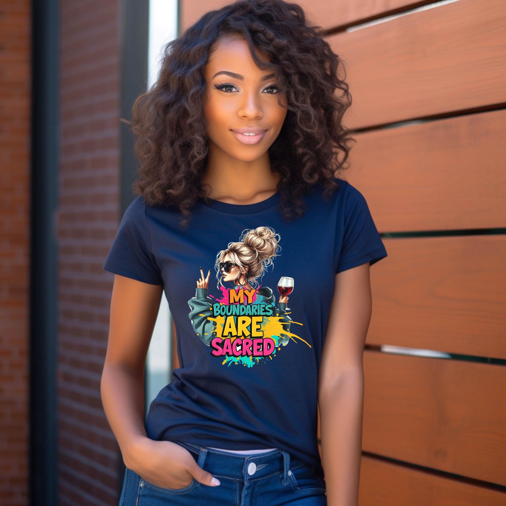 My Boundaries Are Sacred T-Shirt: Funny Mental Health Tee