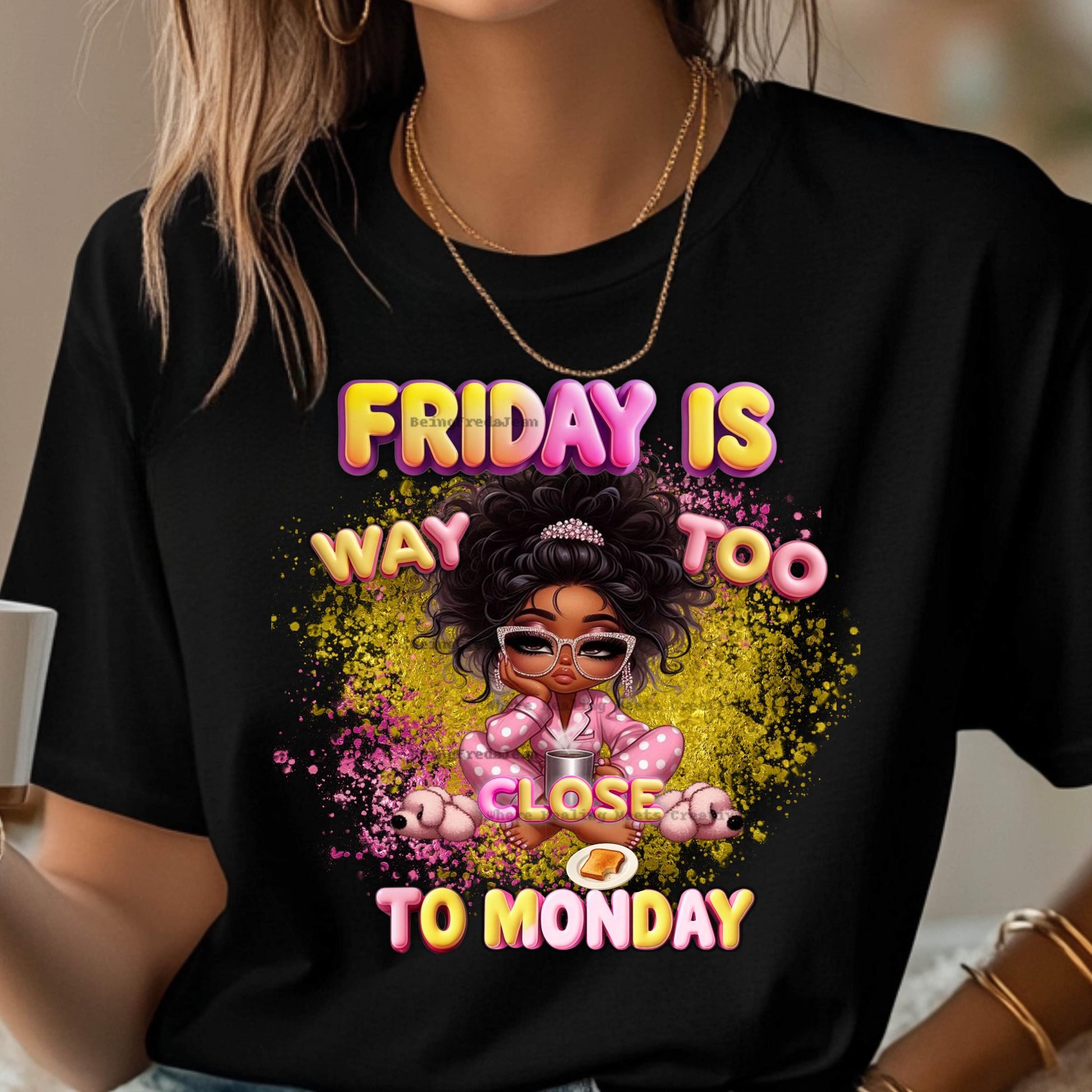 Funny Friday Burnout Humor PNG: Self-Care Sublimation Design (Digital Download