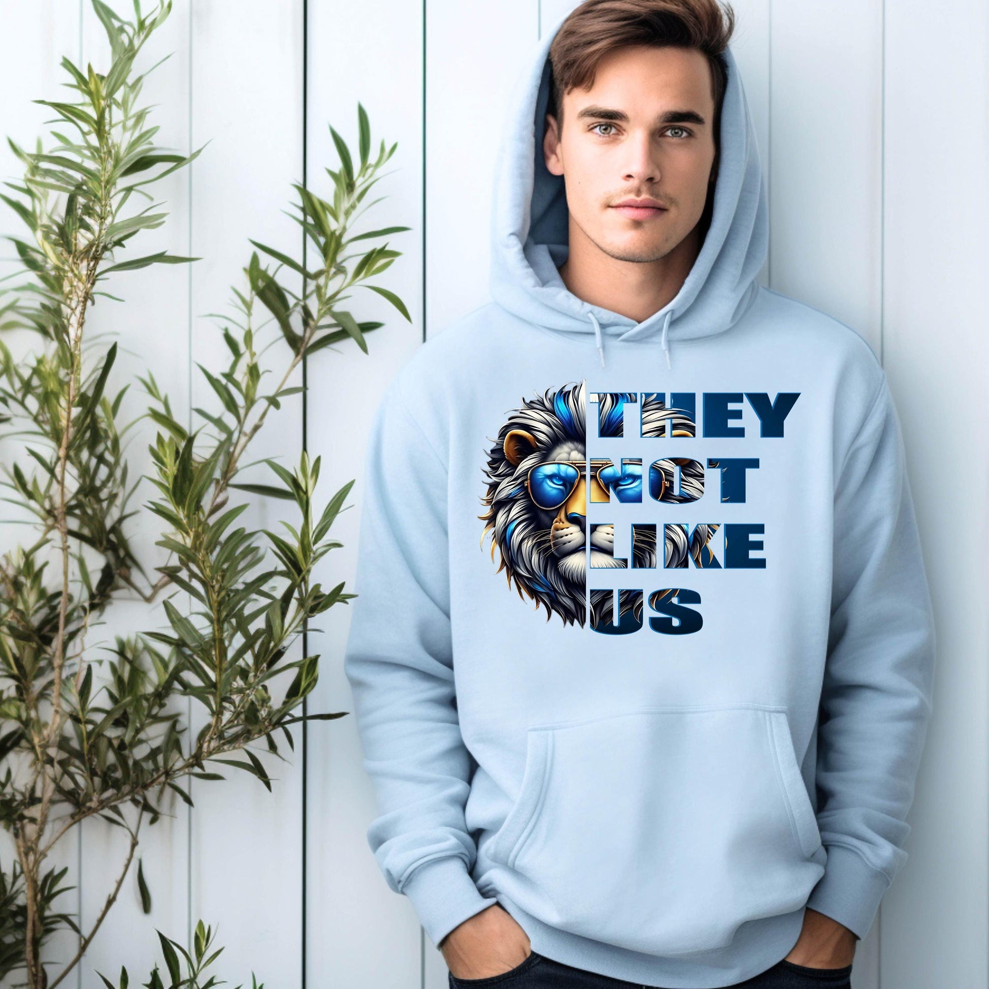 Detroit Football Hoodie Lion Graphic Fan Pullover S-5XL