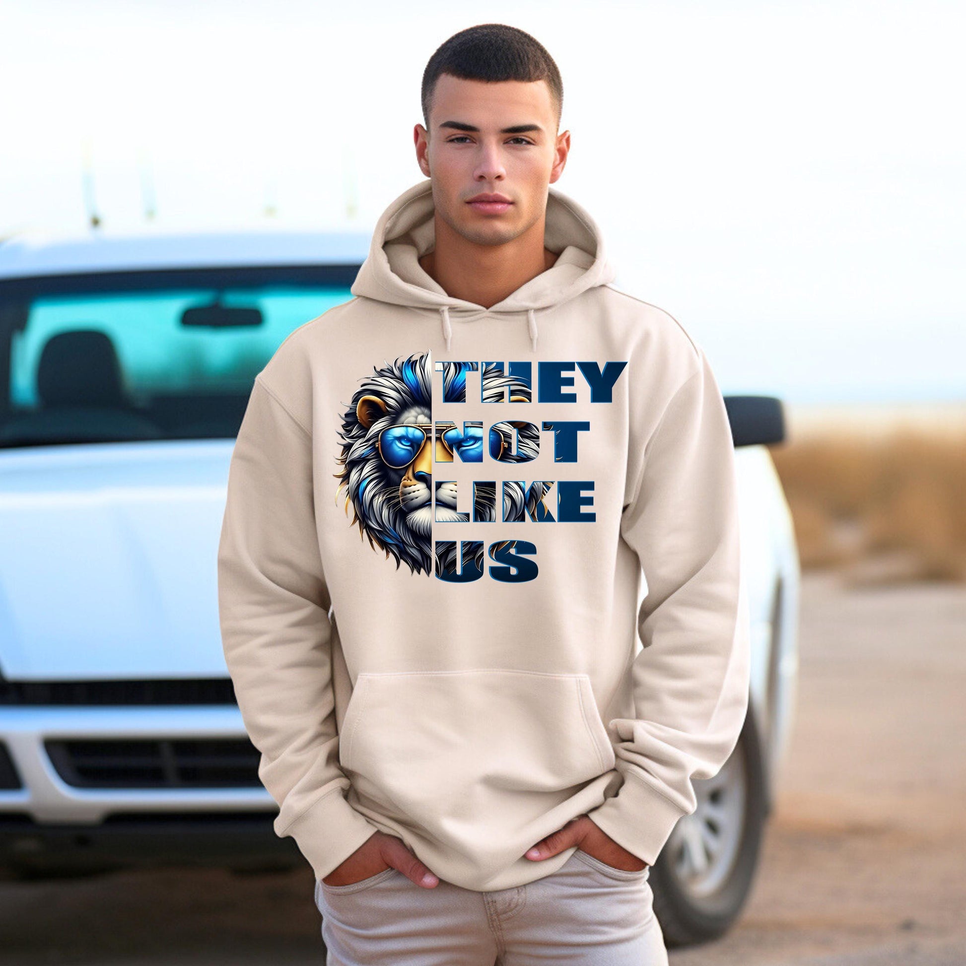 Detroit Football Hoodie Lion Graphic Fan Pullover S-5XL