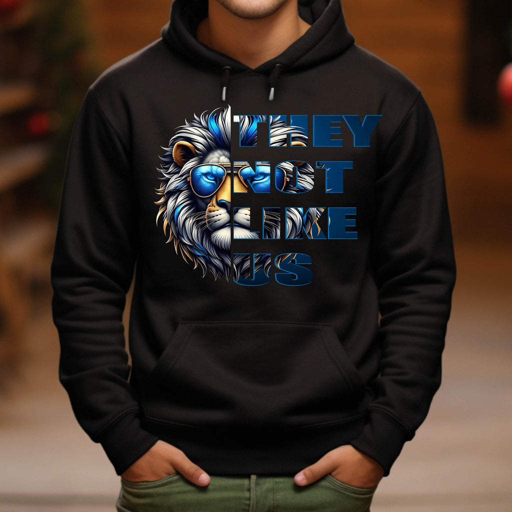 Detroit Football Hoodie Lion Graphic Fan Pullover S-5XL