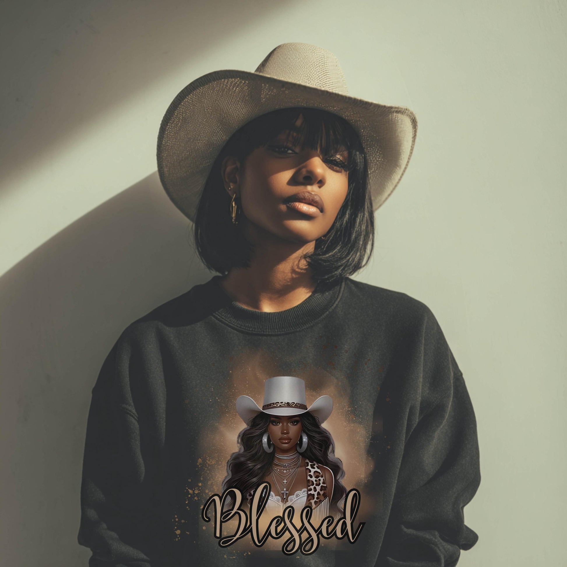 Blessed Crewneck Sweatshirt Christian Faith Sweatshirt Positive Quote Sweater Religious Pullover Spiritual Gift Cozy Gildan 18000