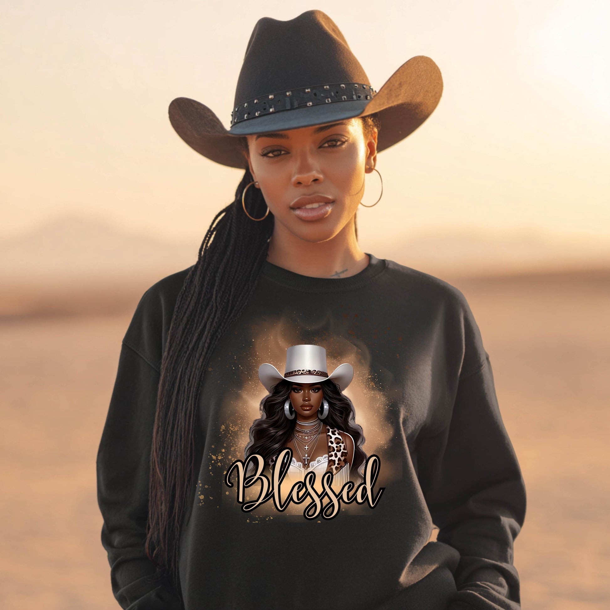 Blessed Crewneck Sweatshirt Christian Faith Sweatshirt Positive Quote Sweater Religious Pullover Spiritual Gift Cozy Gildan 18000