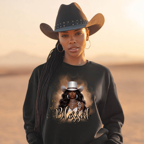 Blessed Crewneck Sweatshirt Christian Faith Sweatshirt Positive Quote Sweater Religious Pullover Spiritual Gift Cozy Gildan 18000