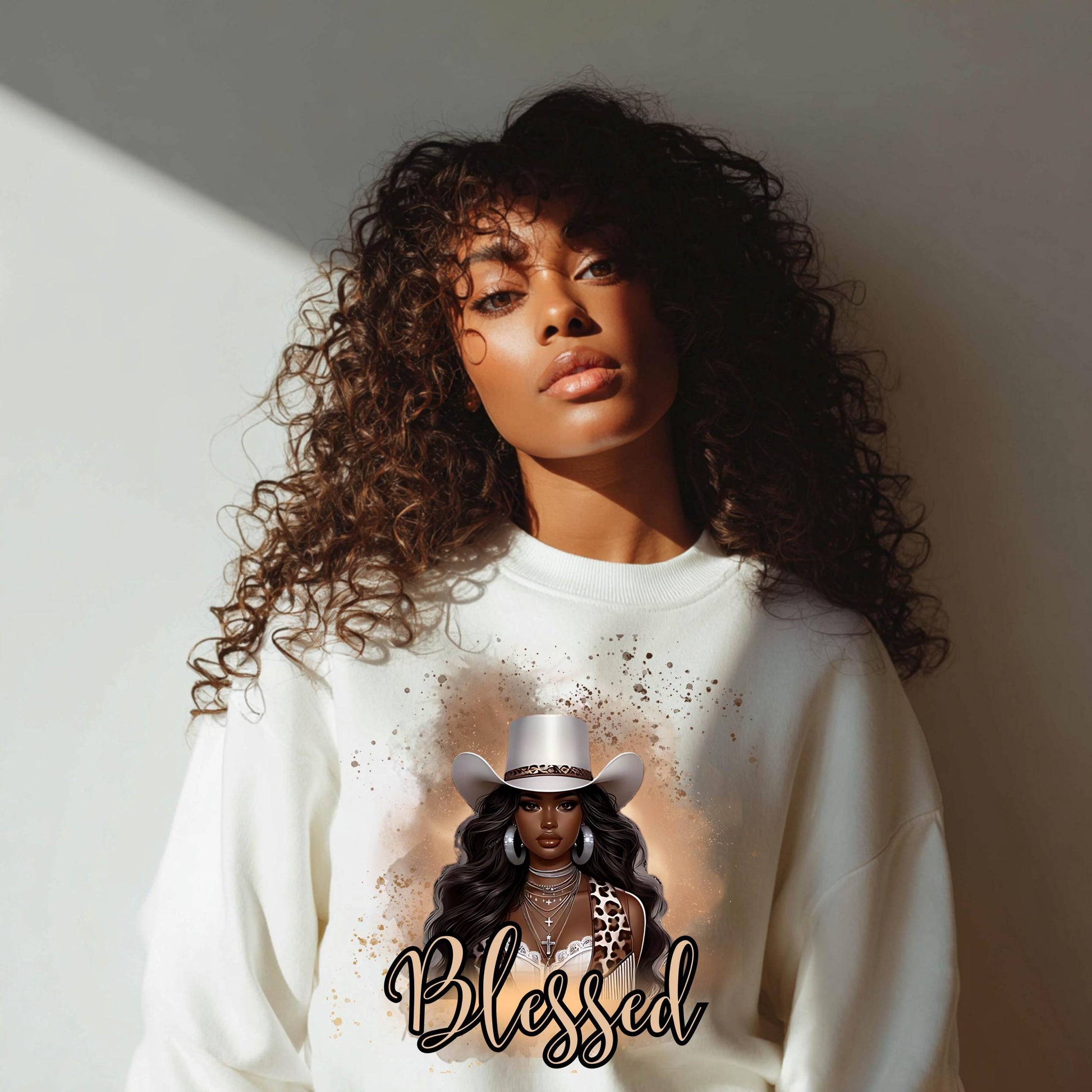 Blessed Crewneck Sweatshirt Christian Faith Sweatshirt Positive Quote Sweater Religious Pullover Spiritual Gift Cozy Gildan 18000
