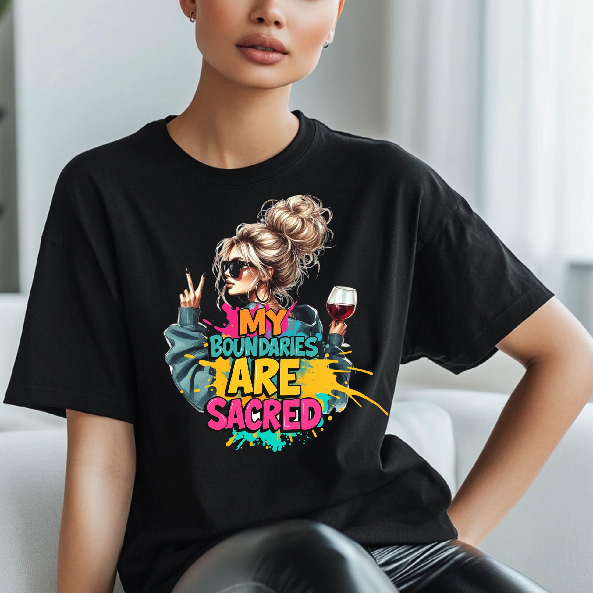My Boundaries Are Sacred T-Shirt: Funny Mental Health Tee