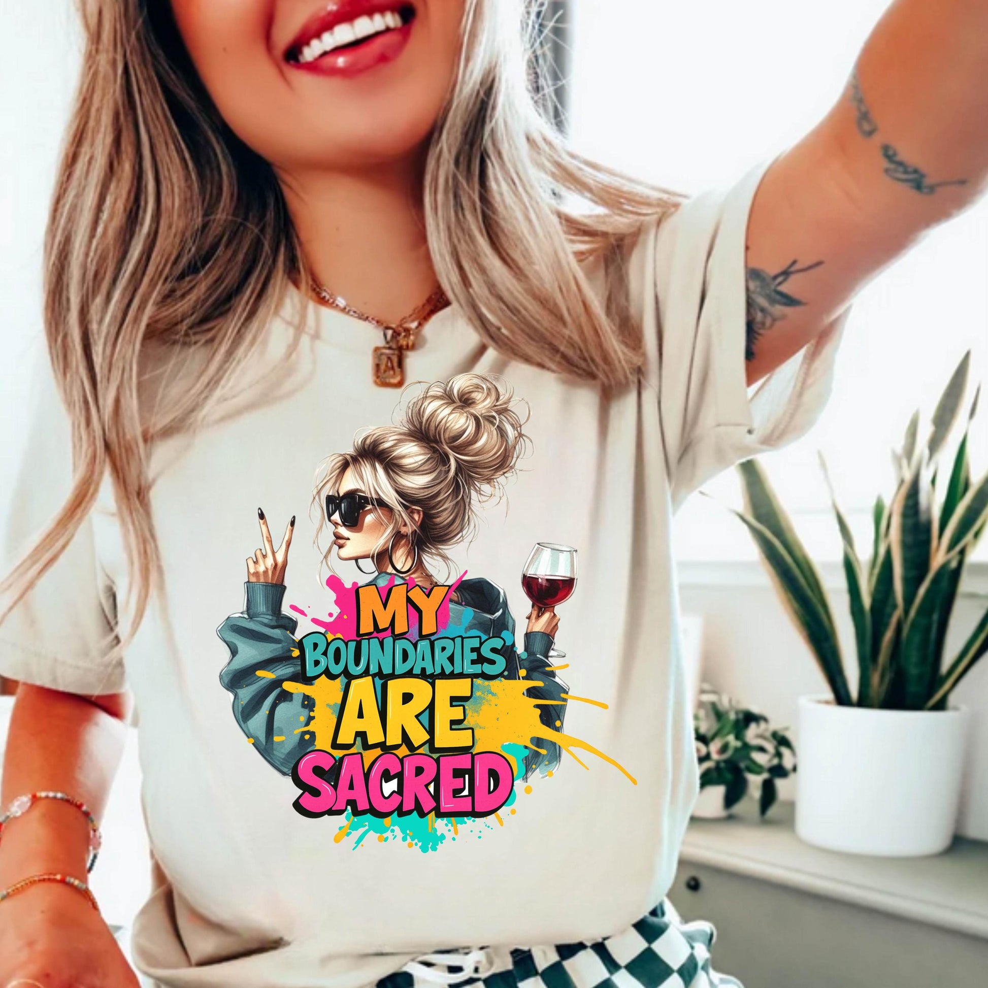 My Boundaries Are Sacred T-Shirt: Funny Mental Health Tee