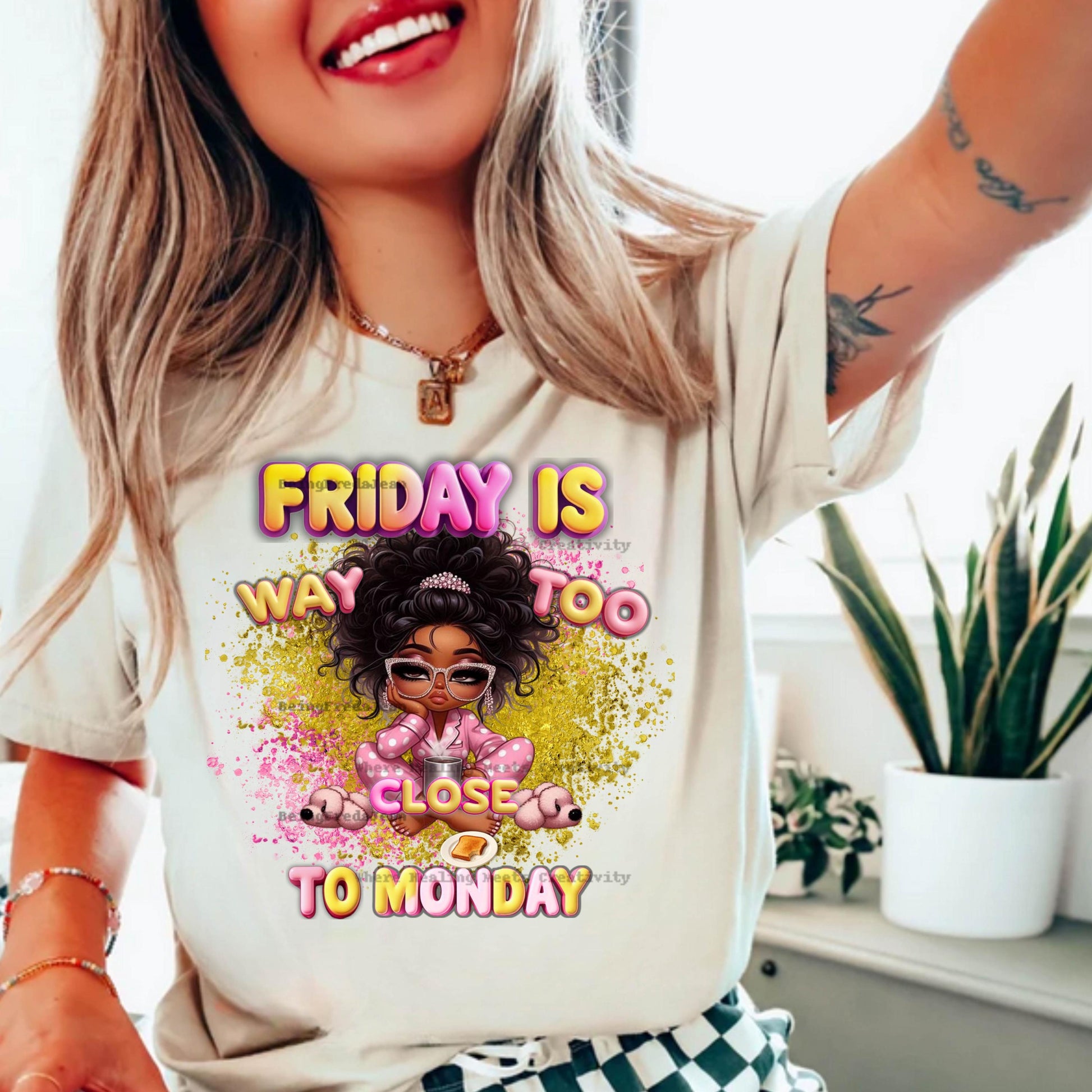 Funny Friday Burnout Humor PNG: Self-Care Sublimation Design (Digital Download