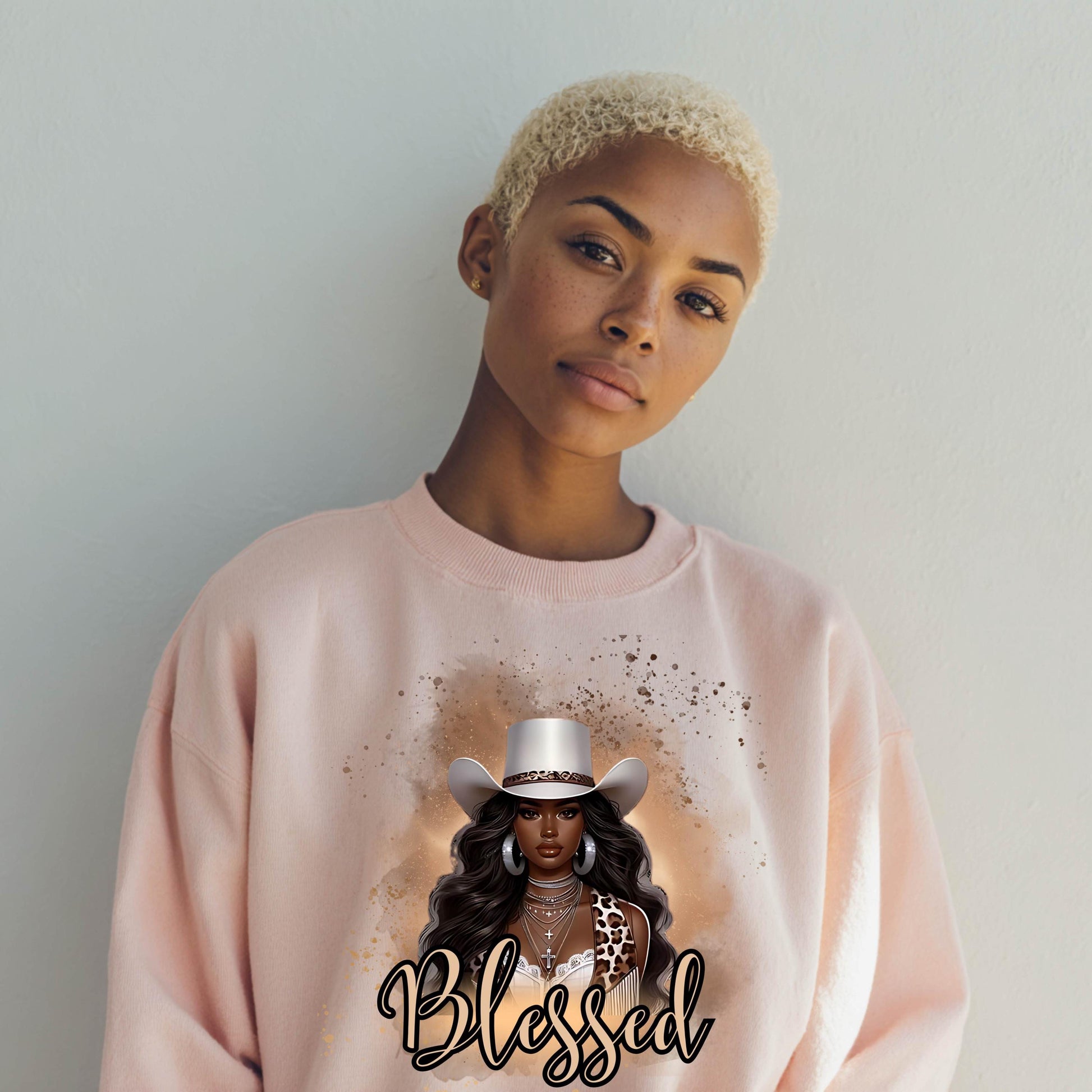 Blessed Crewneck Sweatshirt Christian Faith Sweatshirt Positive Quote Sweater Religious Pullover Spiritual Gift Cozy Gildan 18000