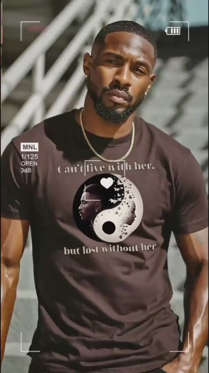 Yin Yang Relationship Shirt | Black Love T-Shirt | Long Distance Relationship Gift | Anniversary Couple Shirt | Melanin Love Tee for Men
