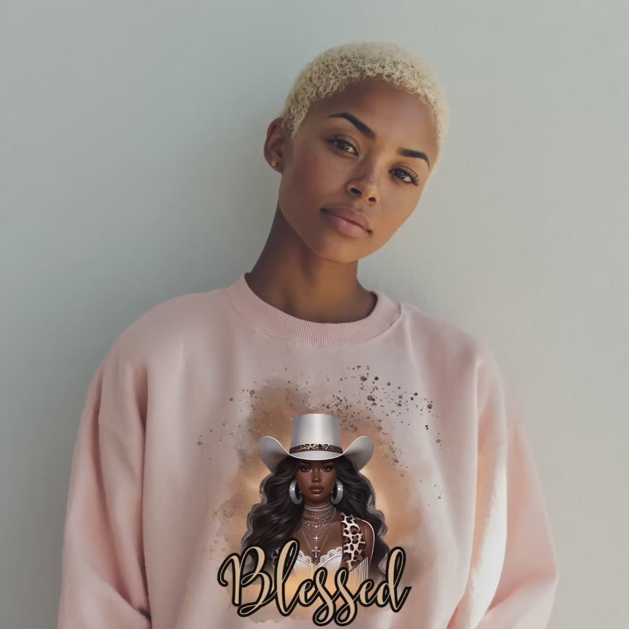 Blessed Crewneck Sweatshirt Christian Faith Sweatshirt Positive Quote Sweater Religious Pullover Spiritual Gift Cozy Gildan 18000