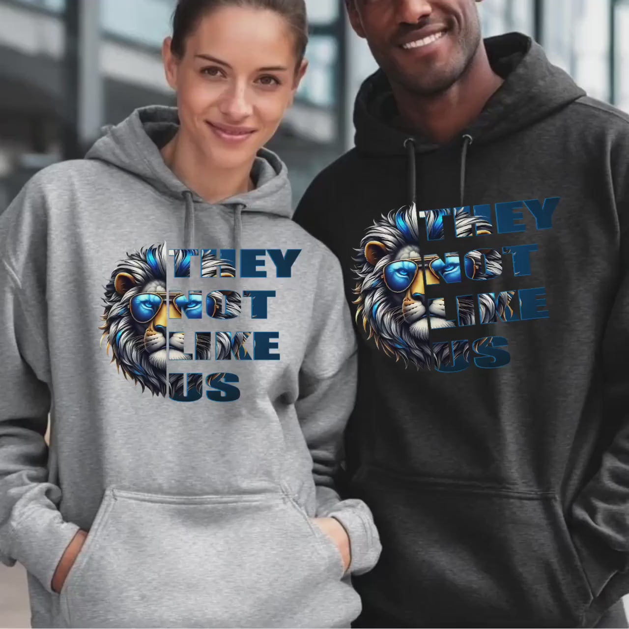 Detroit Football Hoodie Lion Graphic Fan Pullover S-5XL